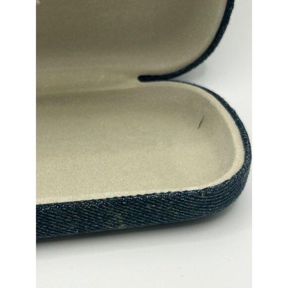 Harley Davidson Denim Velvet Eyeglass Case Sunglasses Clamshell Eyewear Glasses - Picture 4 of 5